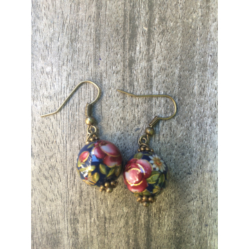 Red/Blue Tensha Earrings - 1