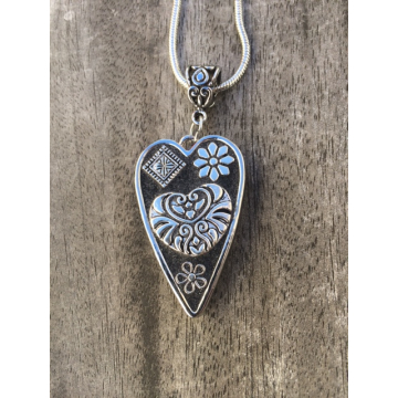 Mosaic Pendant Heart Pendant Silver
